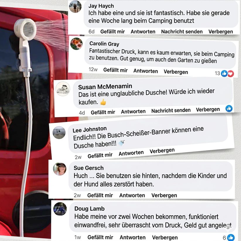 Mobiles Outdoor-Duschsystem Pro – Akkubetrieben & Kompakt | Überall Duschen ohne festen Wasseranschluss