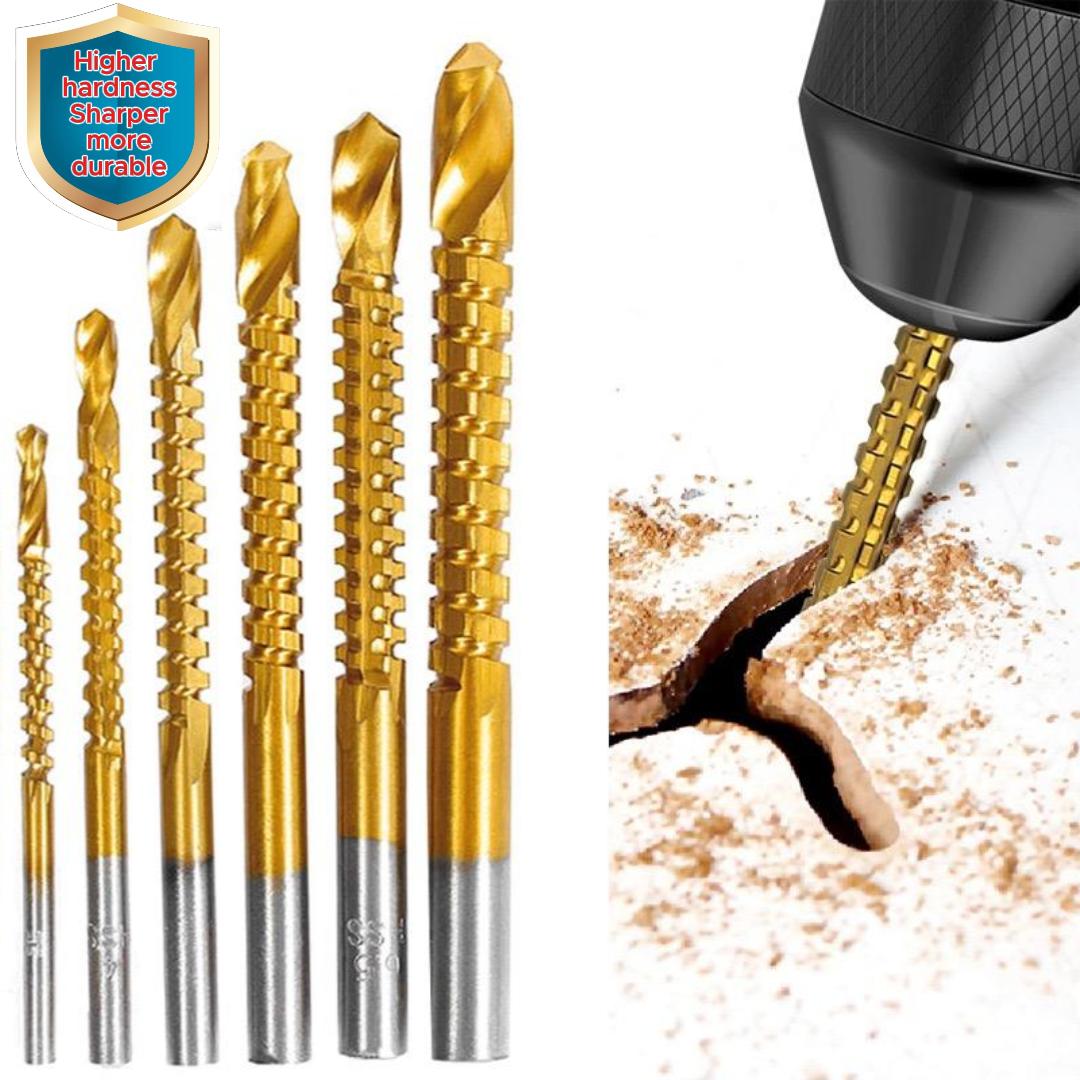 6-teiliges Profi-Titan-Bohrer-Set