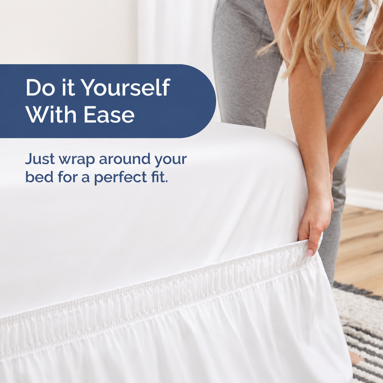 Wrap around Dust Ruffle Bed Skirt