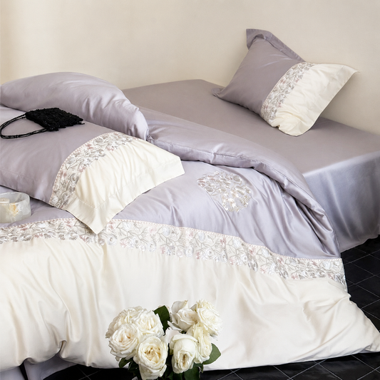 Luxury Embroidered Silk Bedding Set