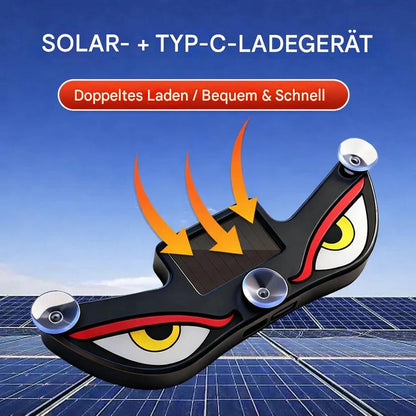 Dämonenauge" Solar-Auto-Warnleuchte – Der ultimative Blickfang bei Nacht