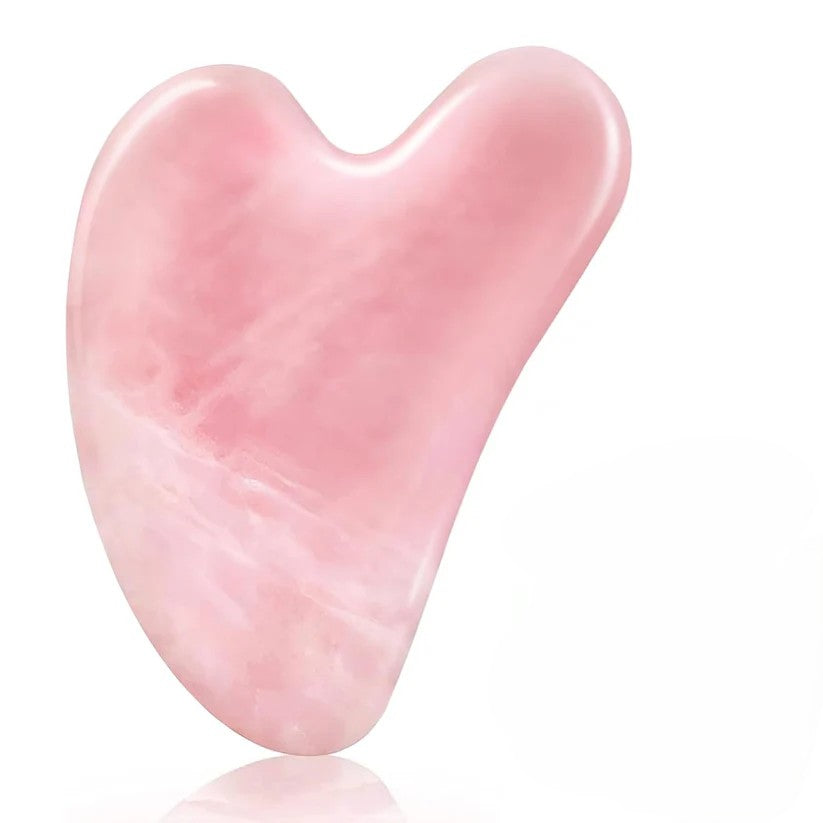 Rosenquarz-Gua-Sha-Massagegerät – Speziell entwickelt für Gesichts-Gua-Sha und Spa-Akupunktur (aus Rosenquarz)
