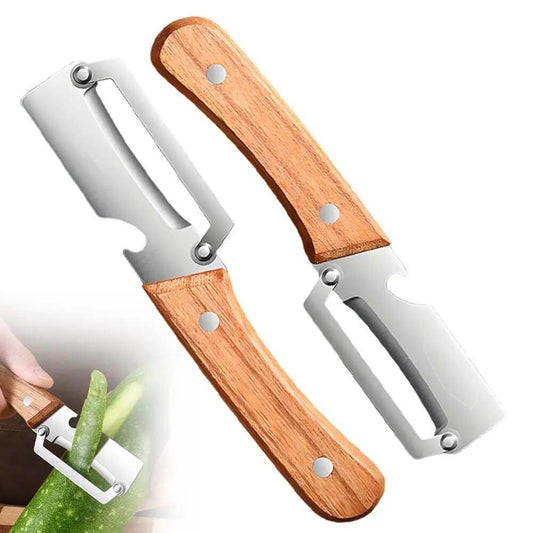 Doppelpackung 2-in-1 Obst- und Gemüseschäler und Flaschenöffner