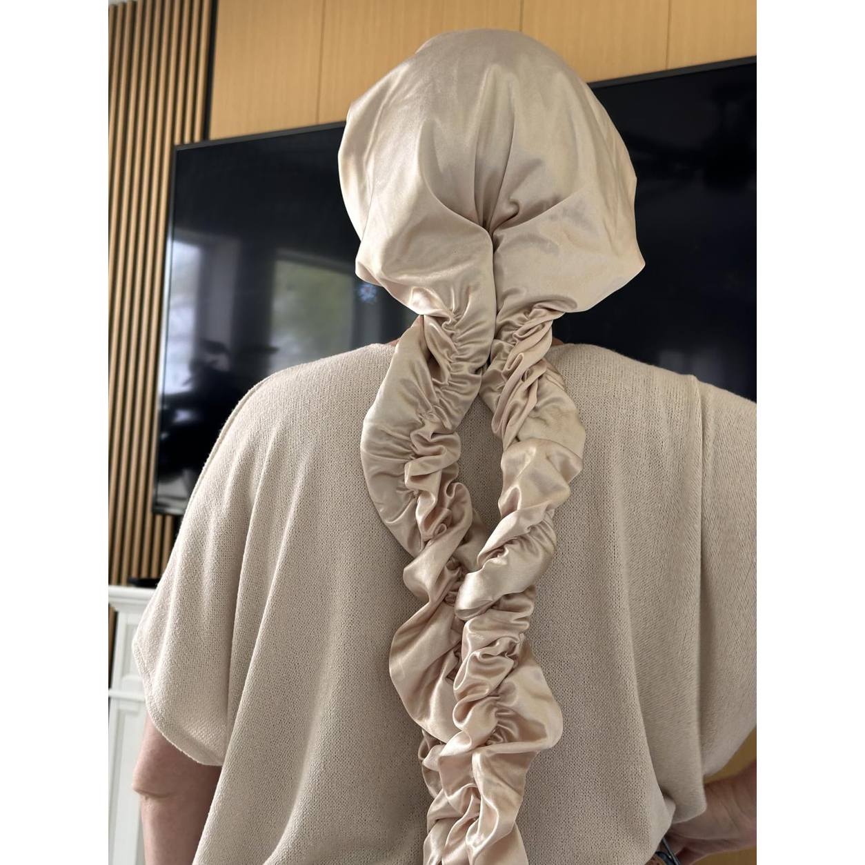 2-in-1 Heatless Curling Wrap Bonnet ¨C Satin Sleep Cap for Effortless Curls & Hair Protection