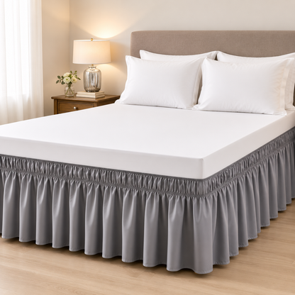 Wrap around Dust Ruffle Bed Skirt
