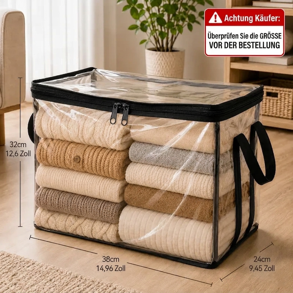 Transparente PVC-Aufbewahrungsboxen mit Griffen – für Bücher, Spielzeug, Medien & Organisation