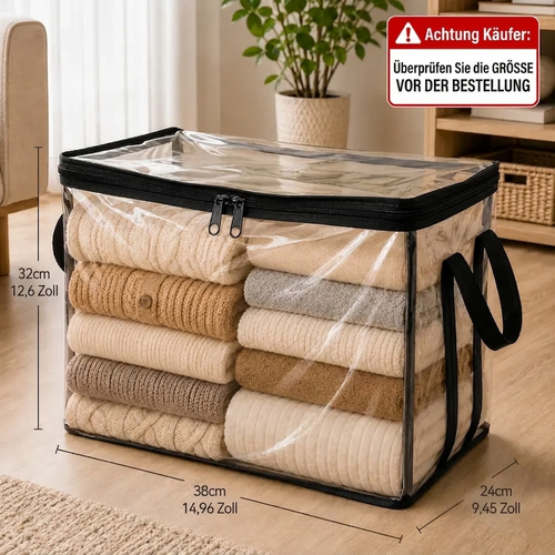 Transparente PVC-Aufbewahrungsboxen mit Griffen – für Bücher, Spielzeug, Medien & Organisation