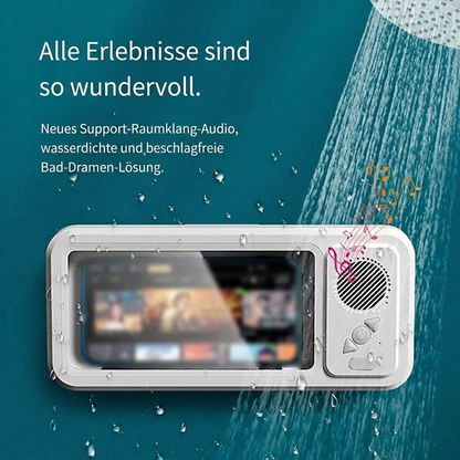 Wasserdichter Dusch-Phone-Halter mit Bluetooth-Speaker – Musik, Videos & Calls sicher genießen