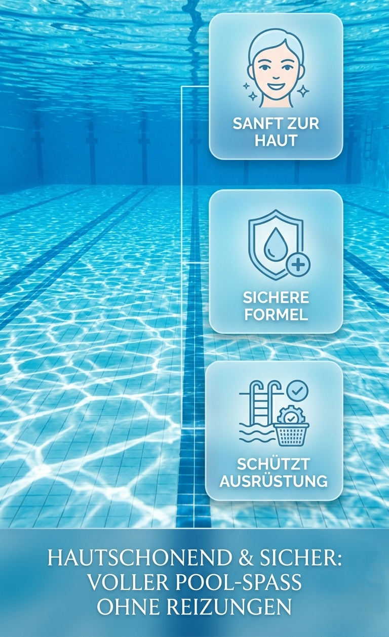 Kristallklarer Pool-Reiniger (100ml) – Hochwirksame Algen- & Bakterienentfernung ohne stechenden Chlorgeruch