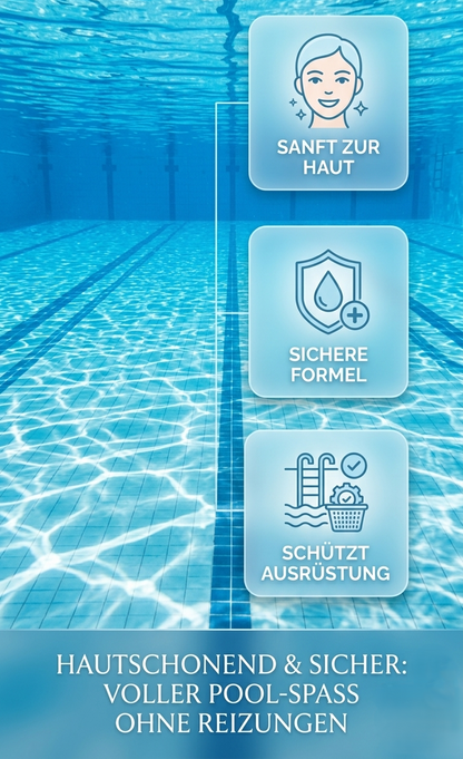 Kristallklarer Pool-Reiniger (100ml) – Hochwirksame Algen- & Bakterienentfernung ohne stechenden Chlorgeruch