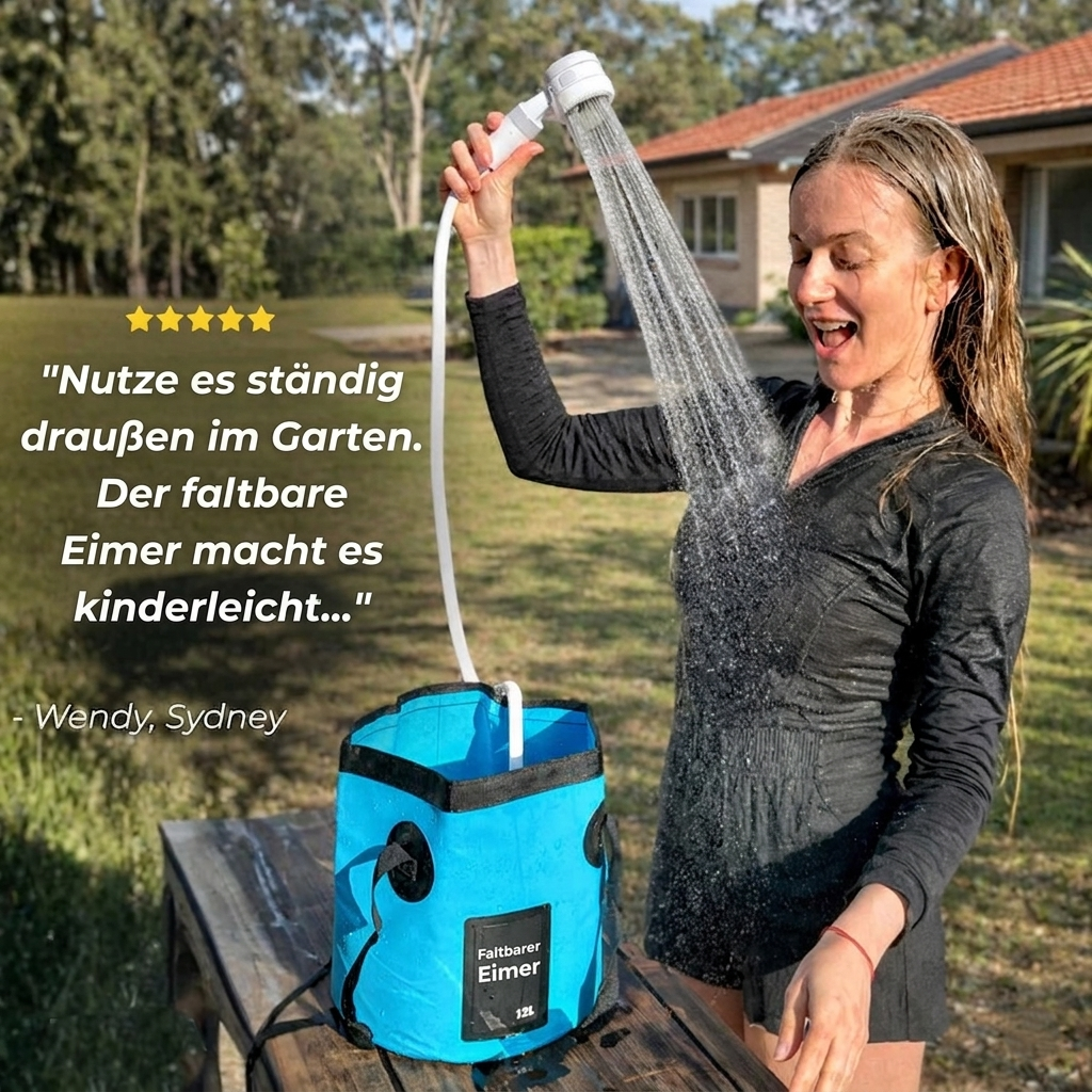 Mobiles Outdoor-Duschsystem Pro – Akkubetrieben & Kompakt | Überall Duschen ohne festen Wasseranschluss