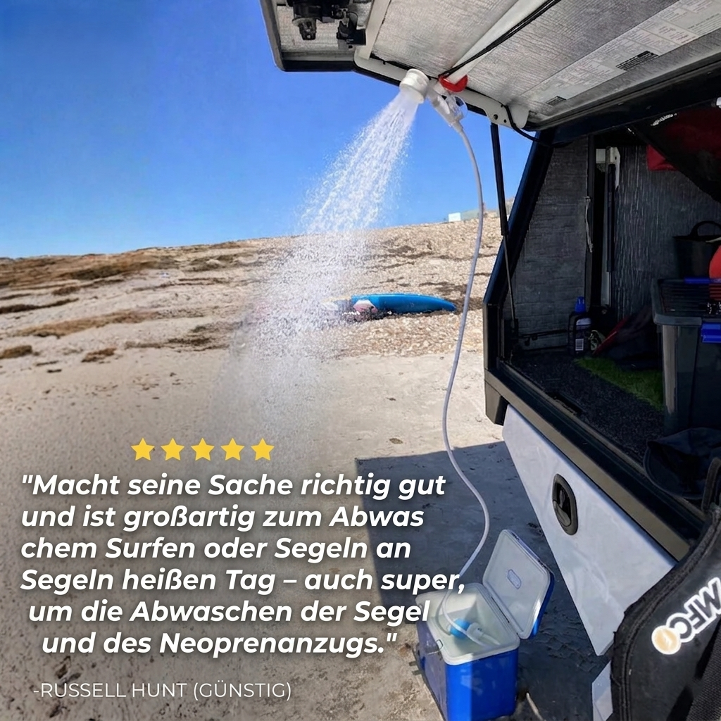 Mobiles Outdoor-Duschsystem Pro – Akkubetrieben & Kompakt | Überall Duschen ohne festen Wasseranschluss