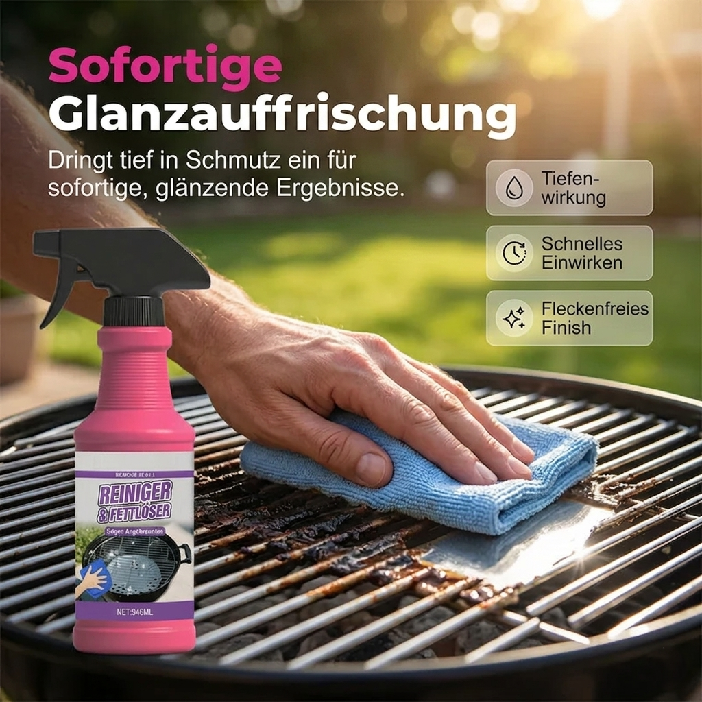 Profi Grill- & Fetlöser Spray – Hochleistungskonzentrat gegen Eingebranntes & Ruß (120ml)