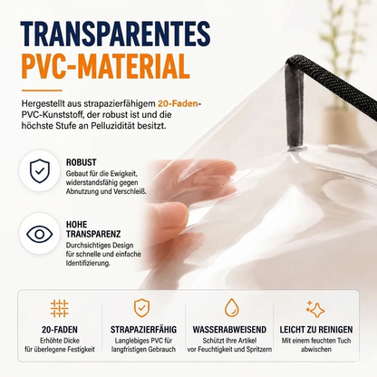 Transparente PVC-Aufbewahrungsboxen mit Griffen – für Bücher, Spielzeug, Medien & Organisation
