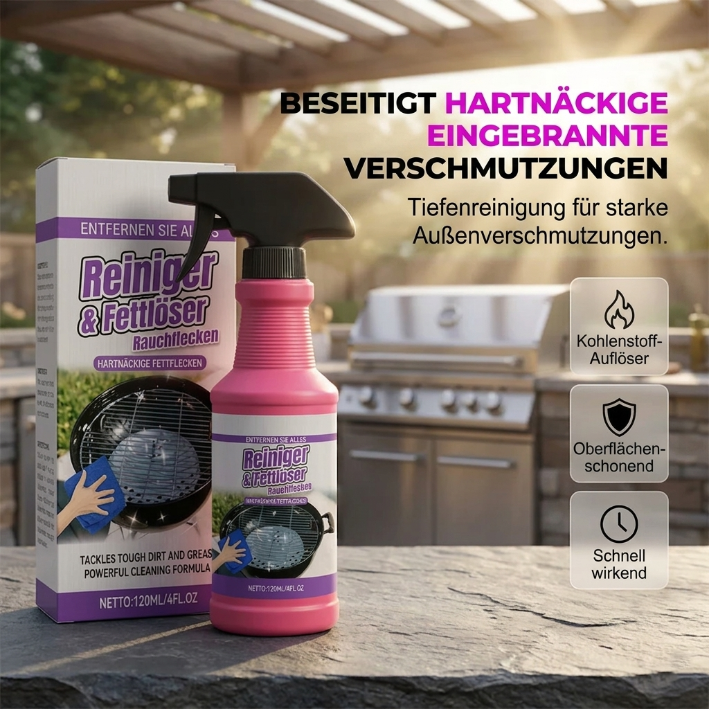Profi Grill- & Fetlöser Spray – Hochleistungskonzentrat gegen Eingebranntes & Ruß (120ml)