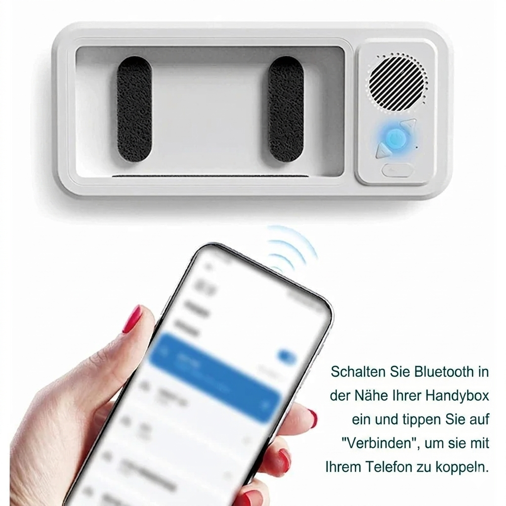 Wasserdichter Dusch-Phone-Halter mit Bluetooth-Speaker – Musik, Videos & Calls sicher genießen