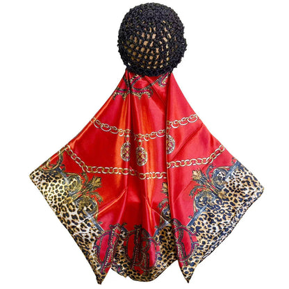 2-in-1 Hair Net & Satin Scarf Bonnet ¨C Multi-Way Styling