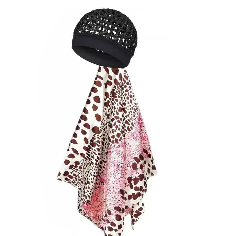 2-in-1 Hair Net & Satin Scarf Bonnet ¨C Multi-Way Styling