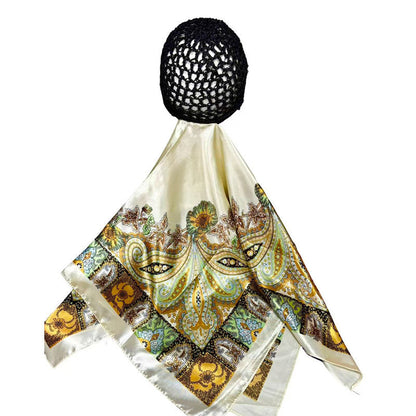 2-in-1 Hair Net & Satin Scarf Bonnet ¨C Multi-Way Styling