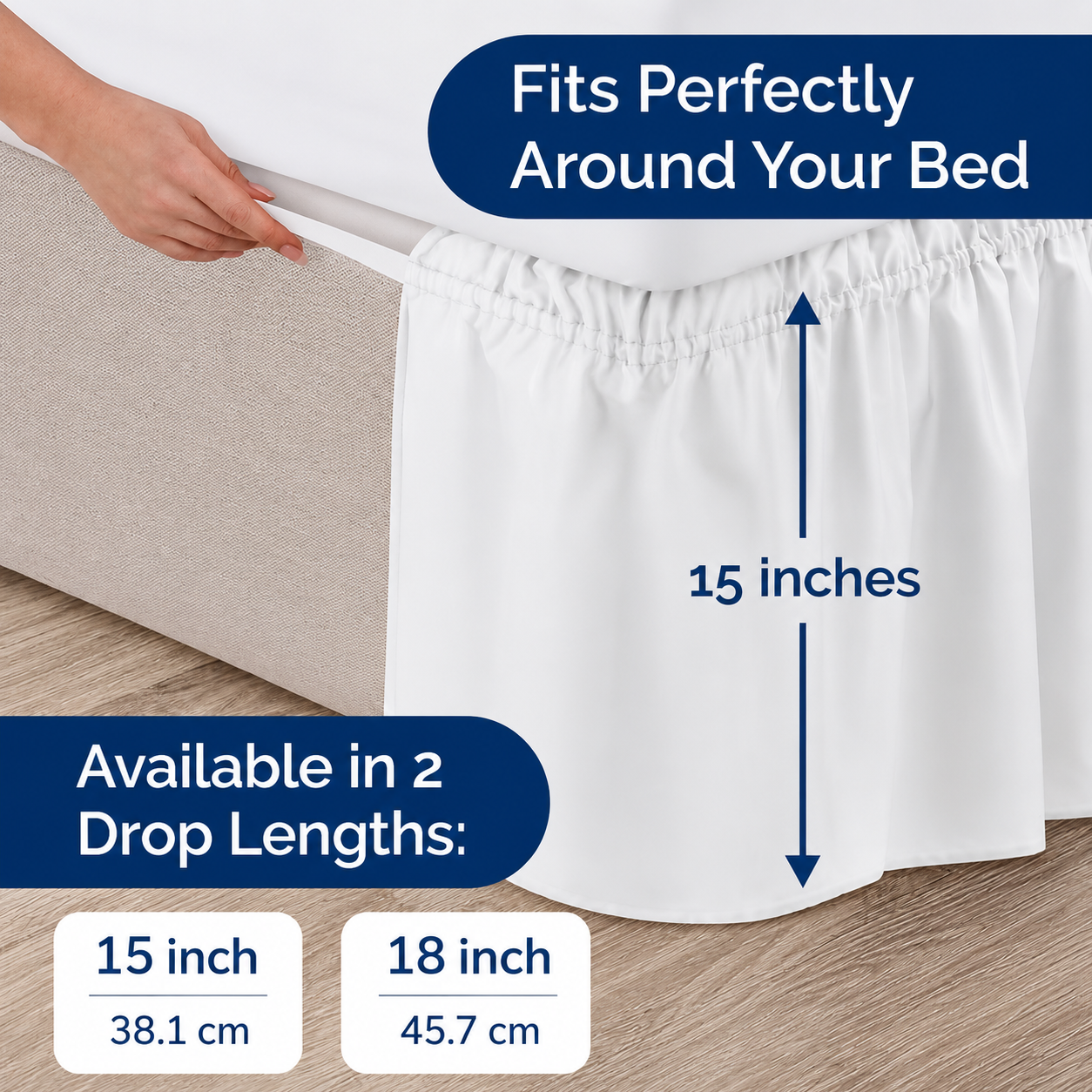 Wrap around Dust Ruffle Bed Skirt