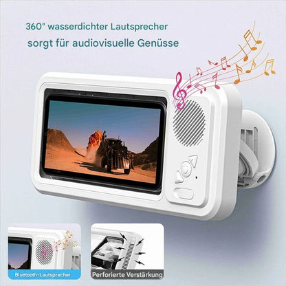 Wasserdichter Dusch-Phone-Halter mit Bluetooth-Speaker – Musik, Videos & Calls sicher genießen