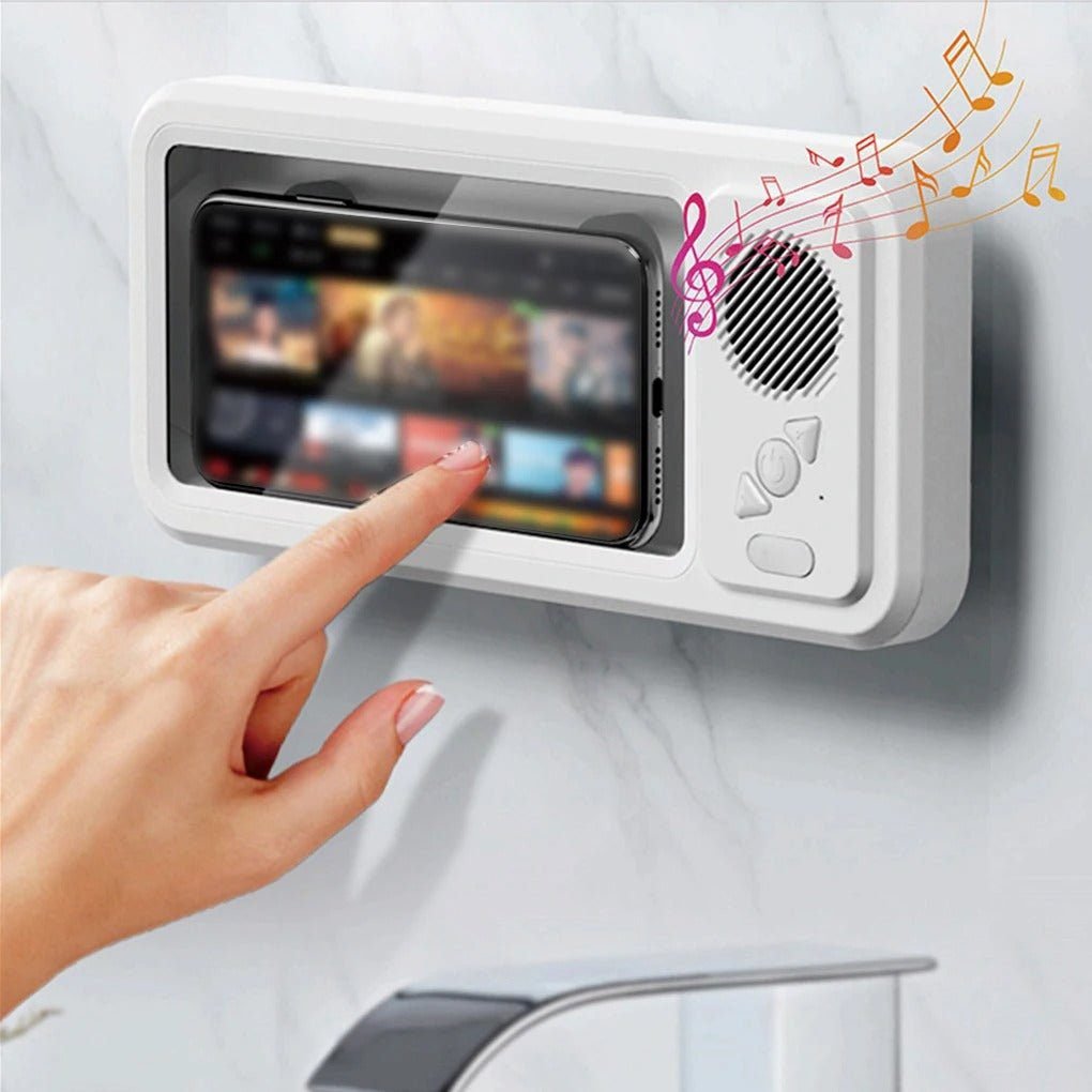 Wasserdichter Dusch-Phone-Halter mit Bluetooth-Speaker – Musik, Videos & Calls sicher genießen