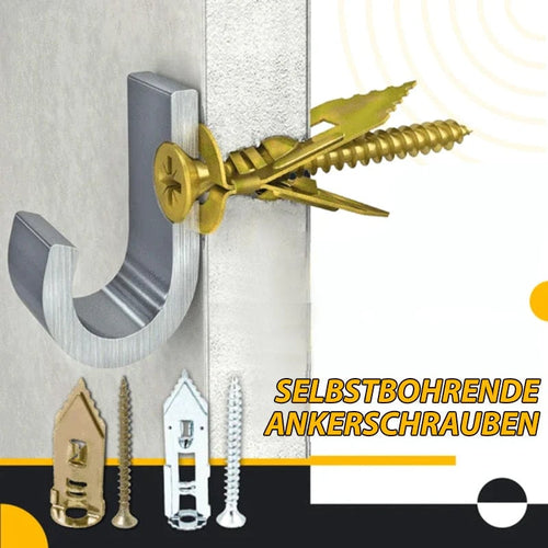 Premium Metall-Gipskartondübel Set – Selbstbohrend & Hochbelastbar bis 30kg | Ohne Bohren für Trockenbau & Gips
