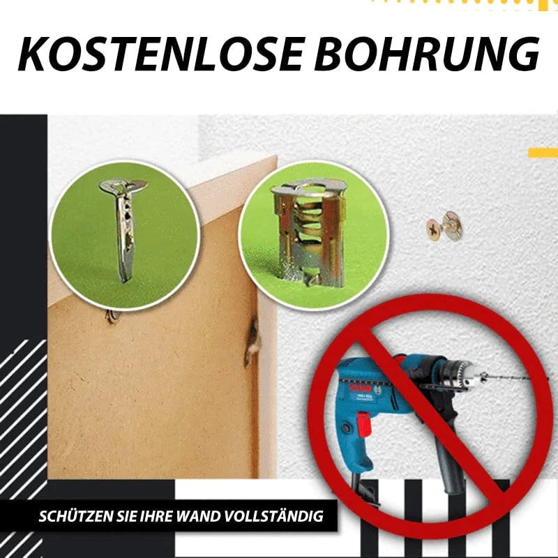 Premium Metall-Gipskartondübel Set – Selbstbohrend & Hochbelastbar bis 30kg | Ohne Bohren für Trockenbau & Gips