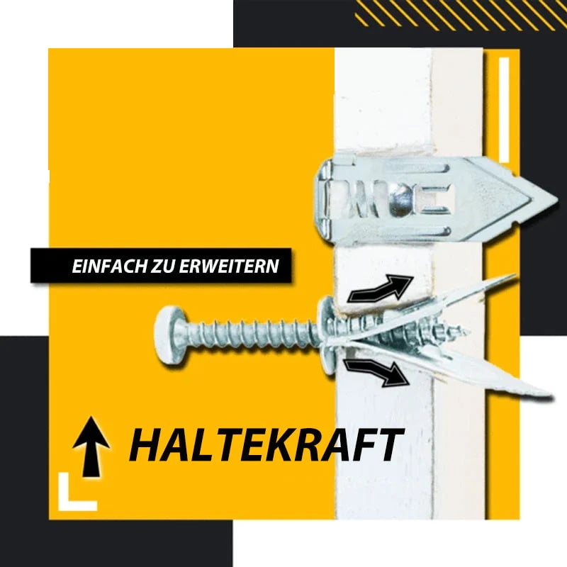 Premium Metall-Gipskartondübel Set – Selbstbohrend & Hochbelastbar bis 30kg | Ohne Bohren für Trockenbau & Gips