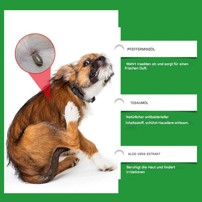 Natürliches Floh- und Zeckenspray für Hunde und Katzen