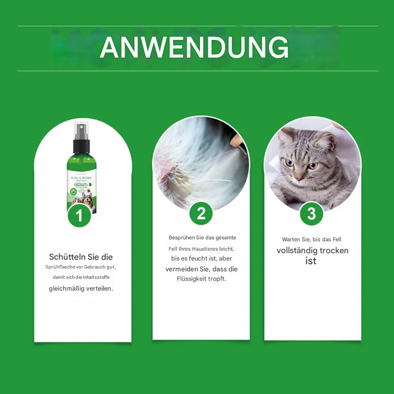 Natürliches Floh- und Zeckenspray für Hunde und Katzen