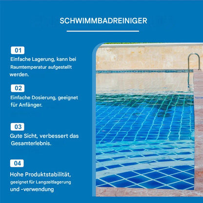 Kristallklarer Pool-Reiniger (100ml) – Hochwirksame Algen- & Bakterienentfernung ohne stechenden Chlorgeruch